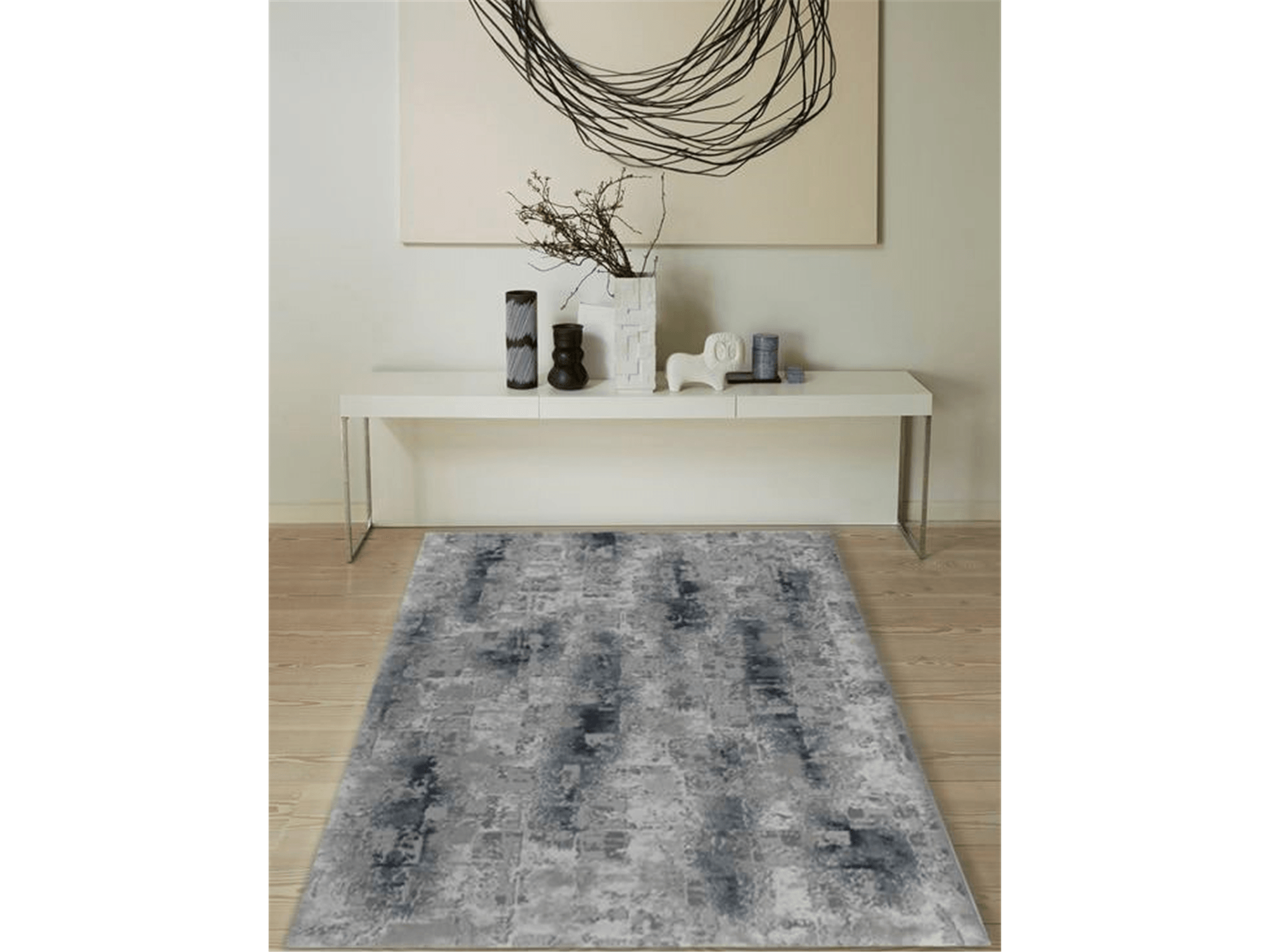 Alexia Decorative Acrylic Rug - Euro Living Furniture