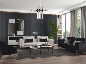Salena Sofa Black - Euro Living Furniture