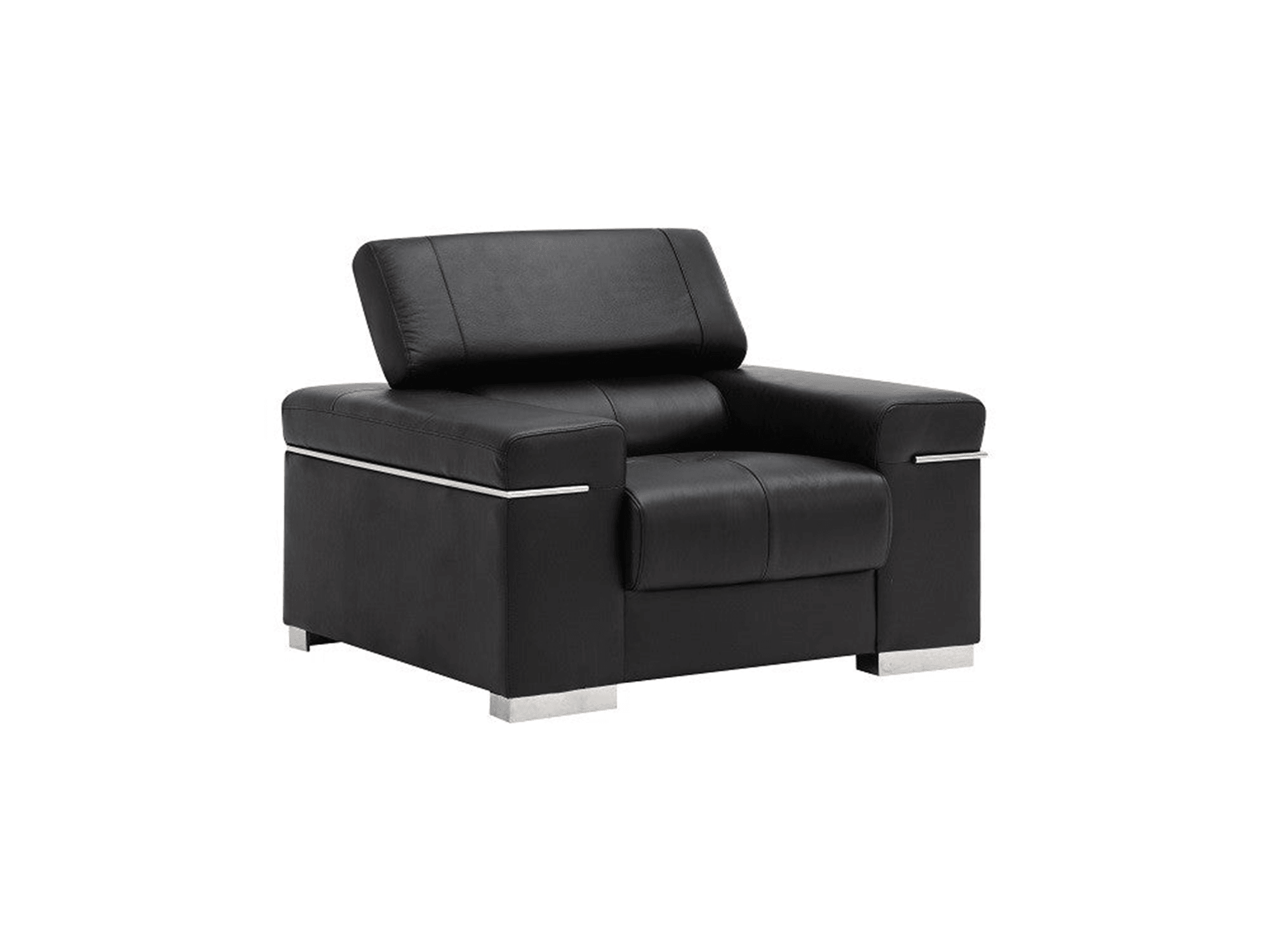 Downtown Leather Sofa in Black - Euro Living Furniture