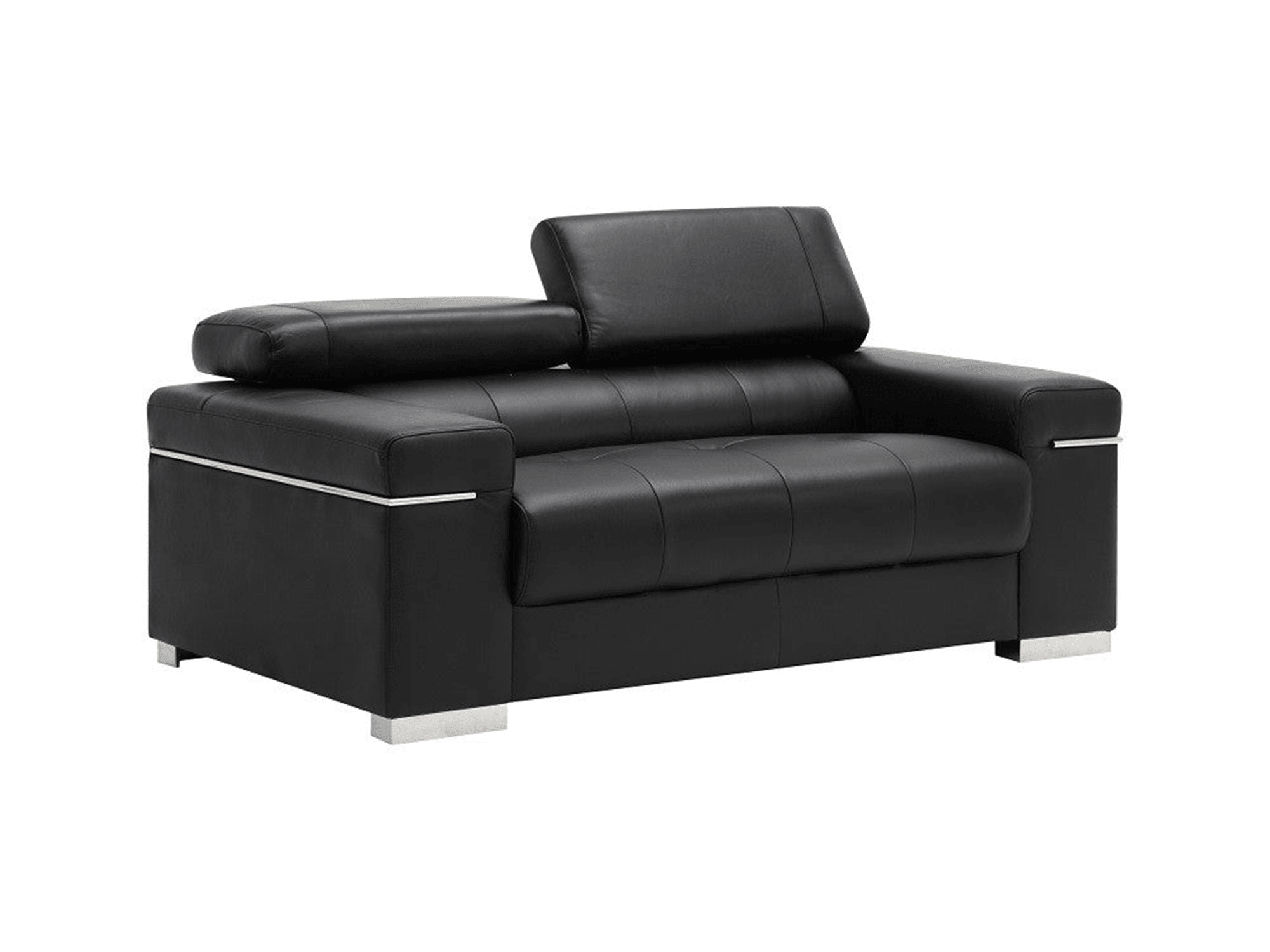 2 seater black leather sofa 2025
