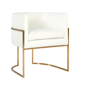 Geraldine Grey Velvet Dining Chair - Euro Living Furniture