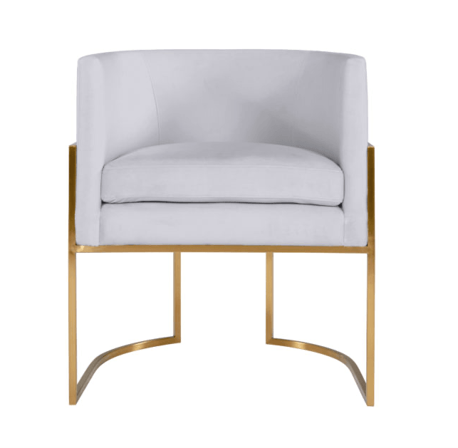 Geraldine Grey Velvet Dining Chair - Euro Living Furniture