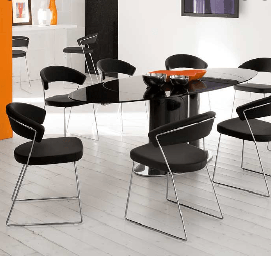 NewYork Dining Chair - Black - Euro Living Furniture