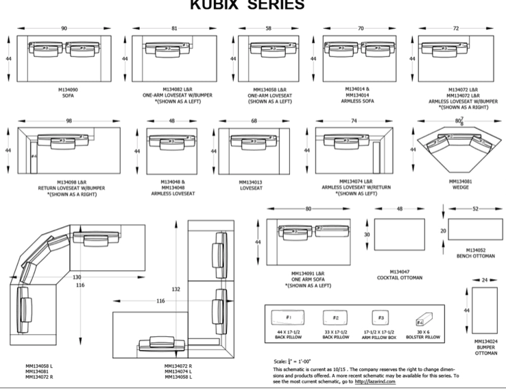Kubix Sofa 118" - Euro Living Furniture