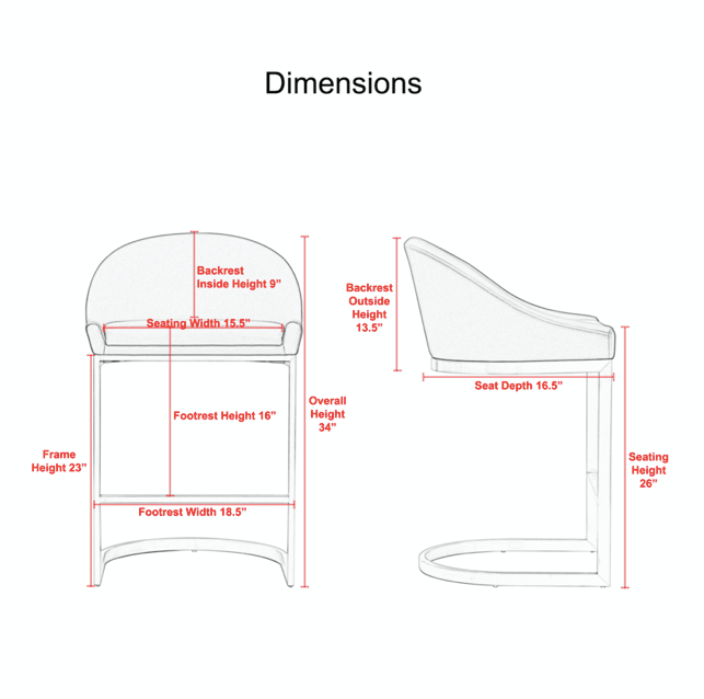 Otto Counter Stools - Euro Living Furniture