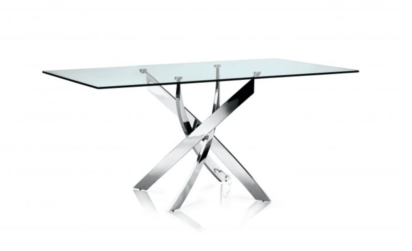 Fabiano Rectangular Dining Table - 63" - Euro Living Furniture
