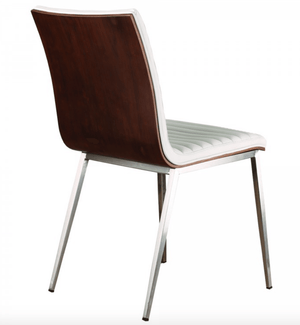 Cassio Chair - White - Euro Living Furniture