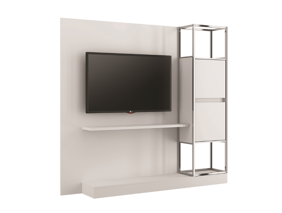 Kal Wall Unit in White - Euro Living Furniture