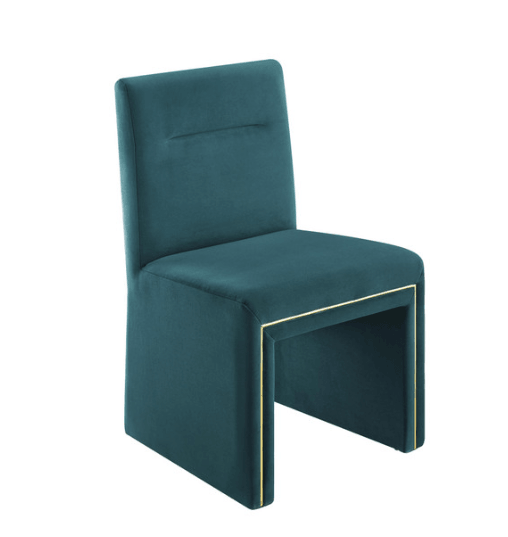 Yafa Dining Chair Teal velvet - Euro Living Furniture