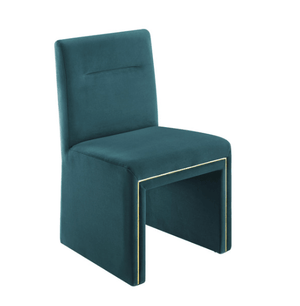 Yafa Dining Chair Teal velvet - Euro Living Furniture