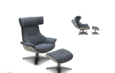 Arlo Chair + Ottoman (White) - Euro Living Furniture