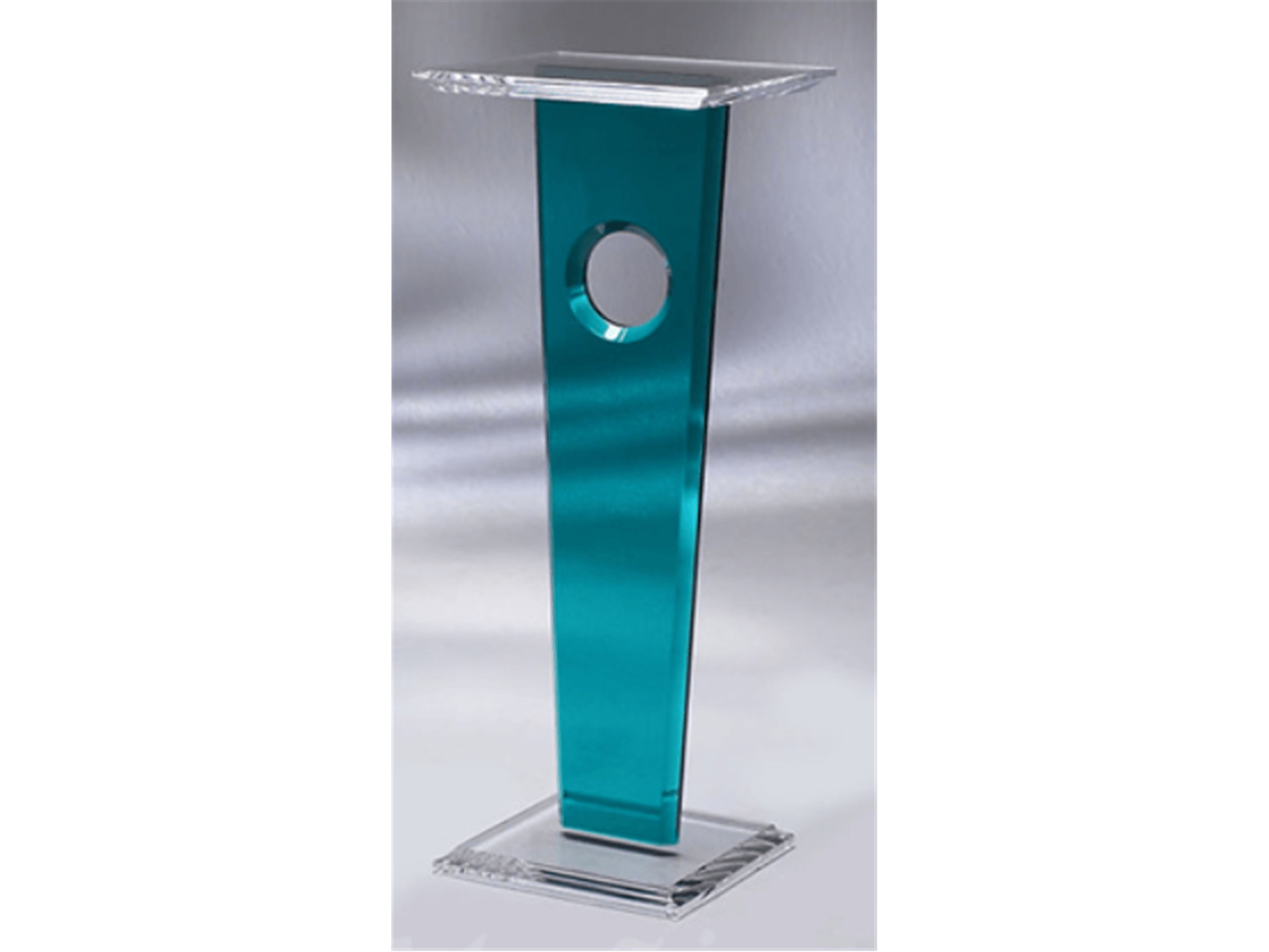 Omnia Acrylic Pedestal (12″ x 14″ x 36″ H) - Euro Living Furniture