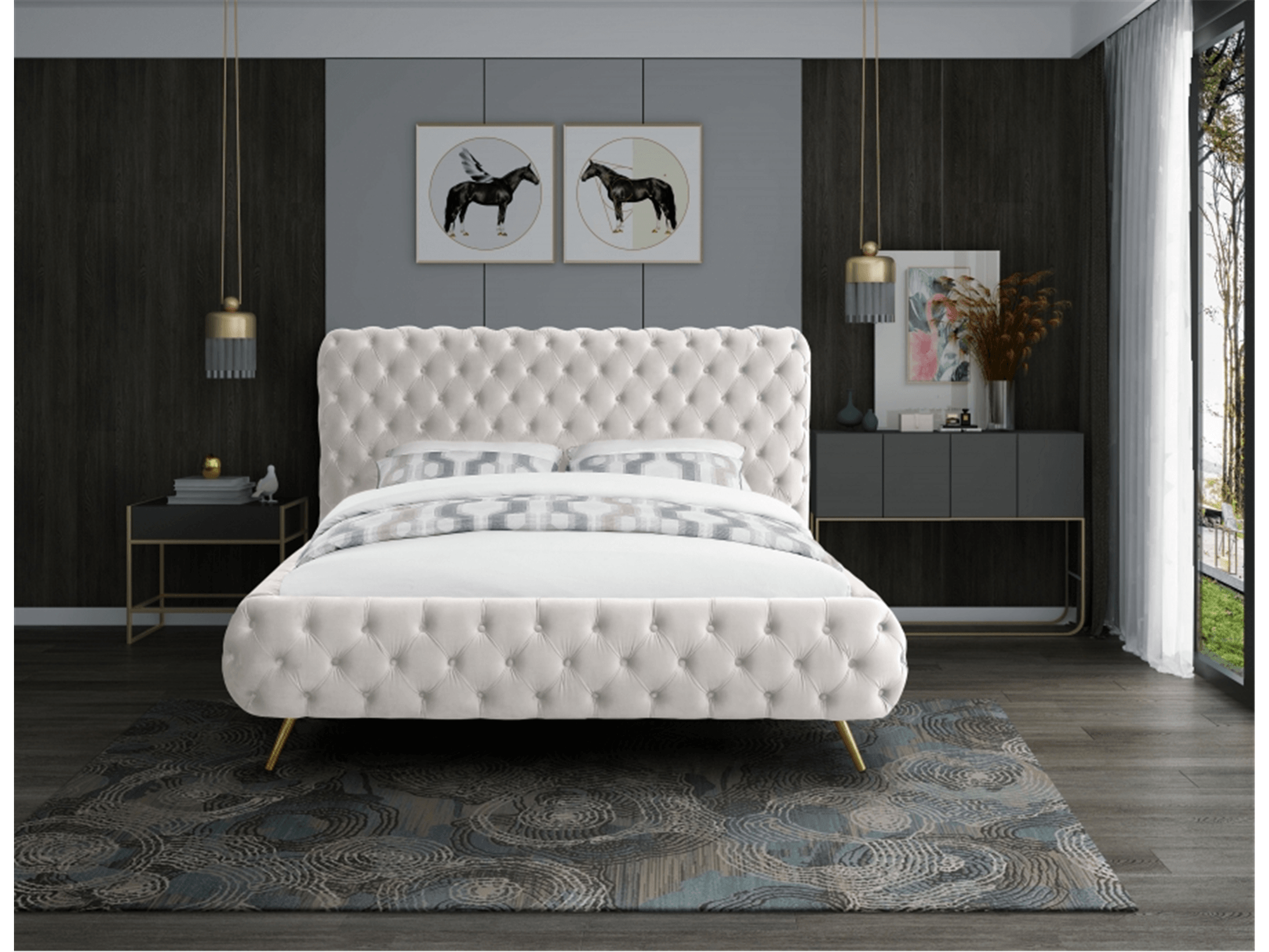 Delani King Bed - Euro Living Furniture