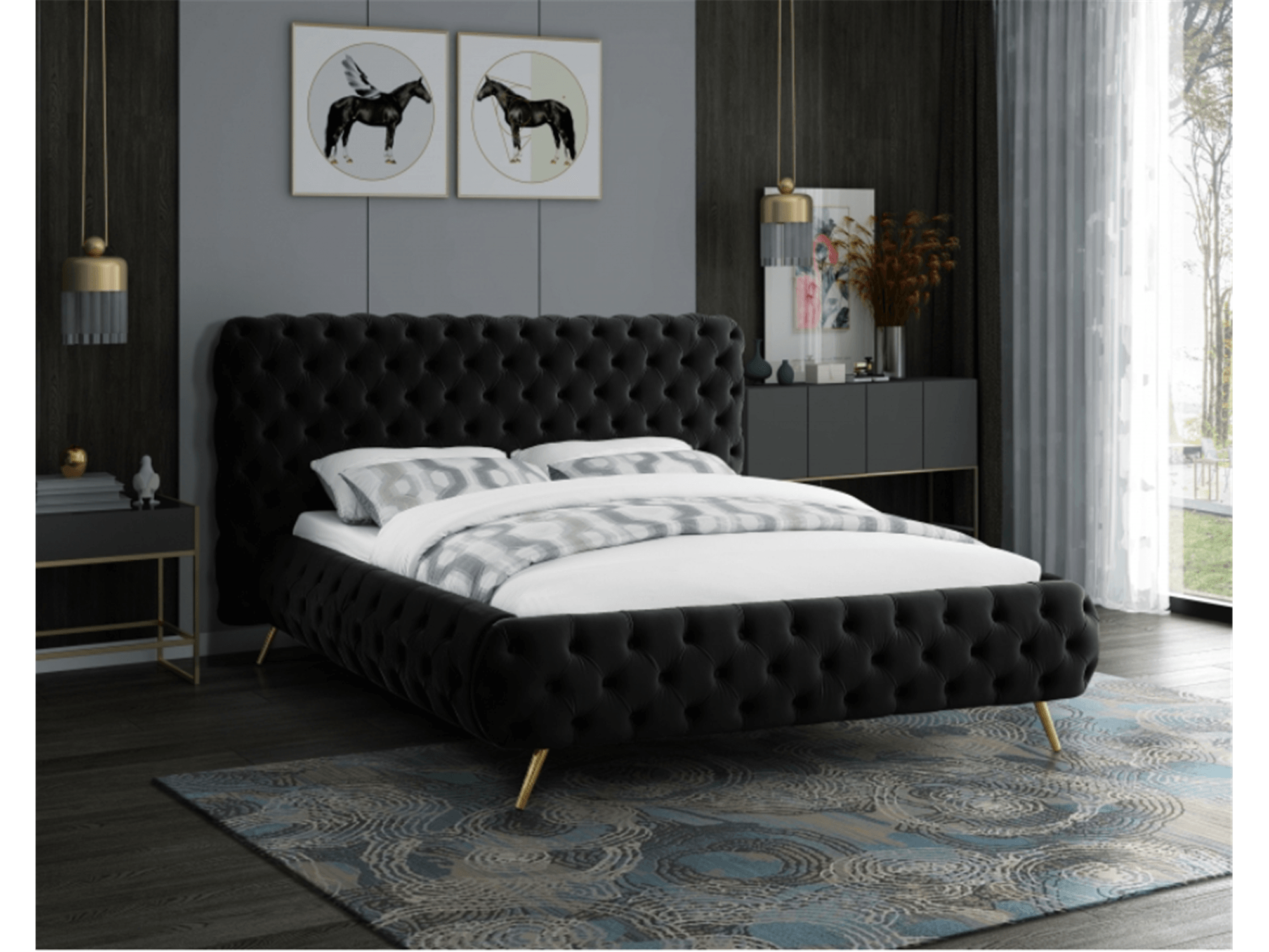 Delani King Bed - Euro Living Furniture