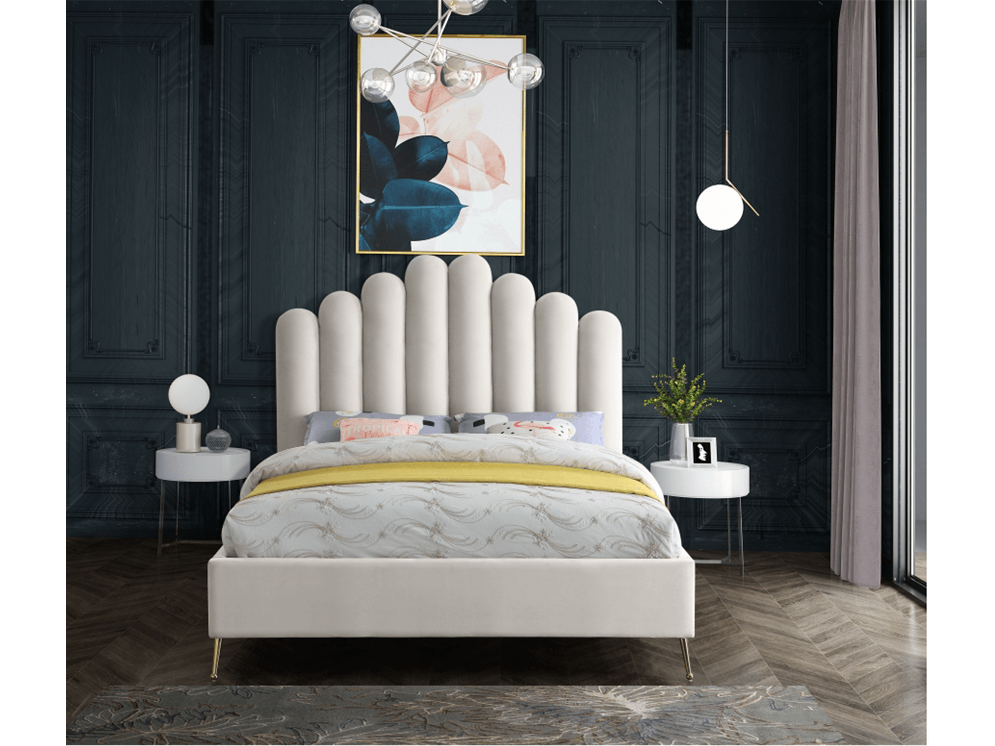 Lulu queen bed - Euro Living Furniture