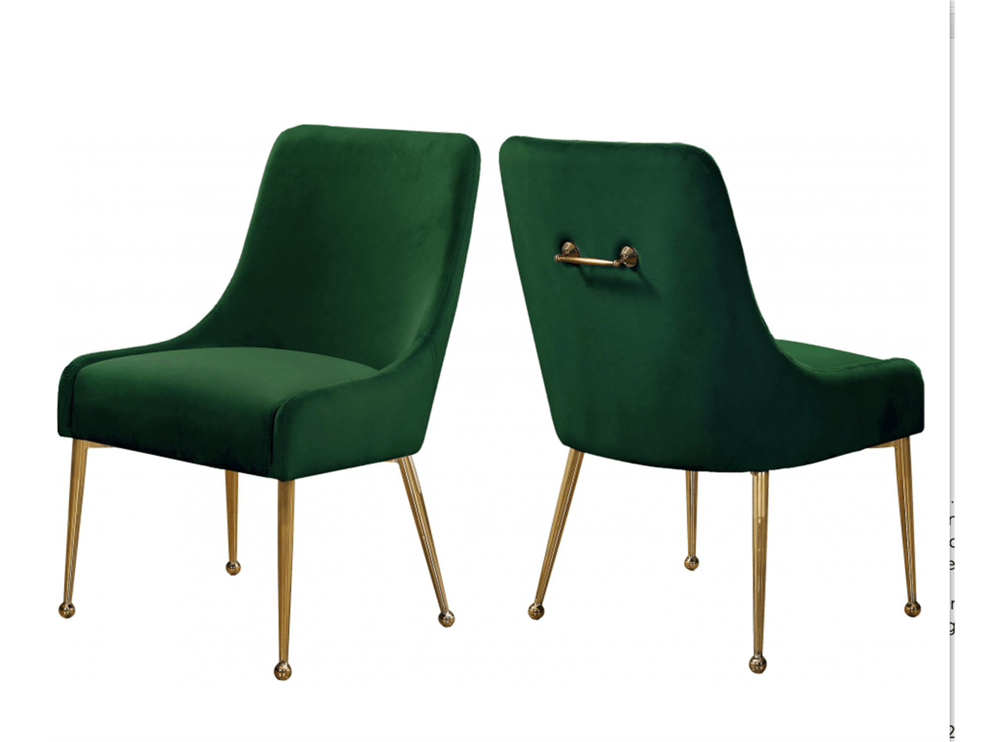 Lowery Velvet dining Chair - Euro Living Furniture