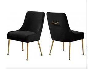 Lowery Velvet dining Chair - Euro Living Furniture