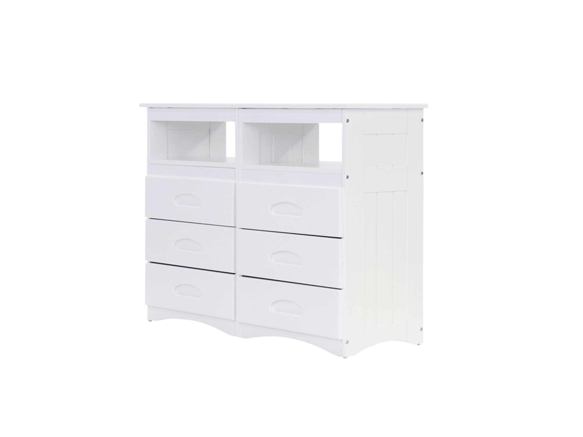 White 6 Drawer Entertainment Dresser - Euro Living Furniture
