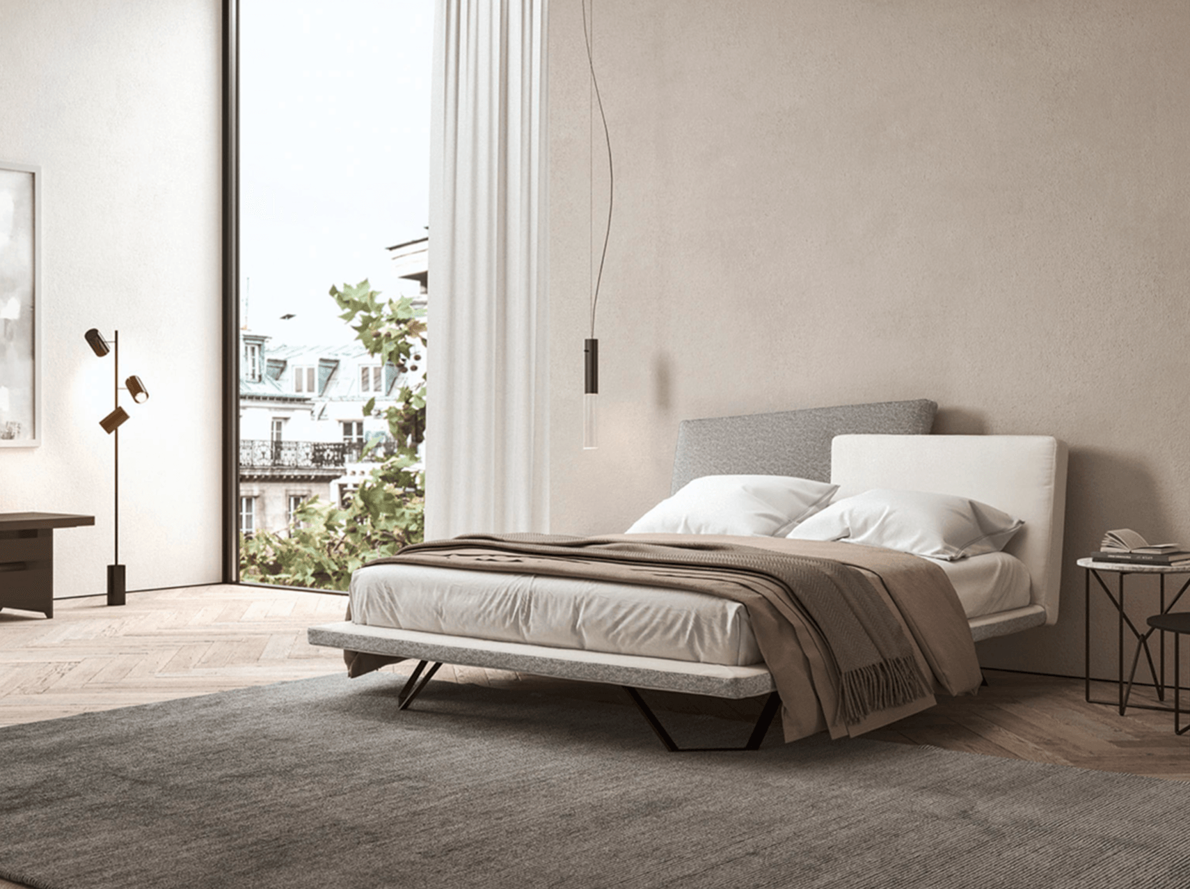Bicolore King Bed - Euro Living Furniture