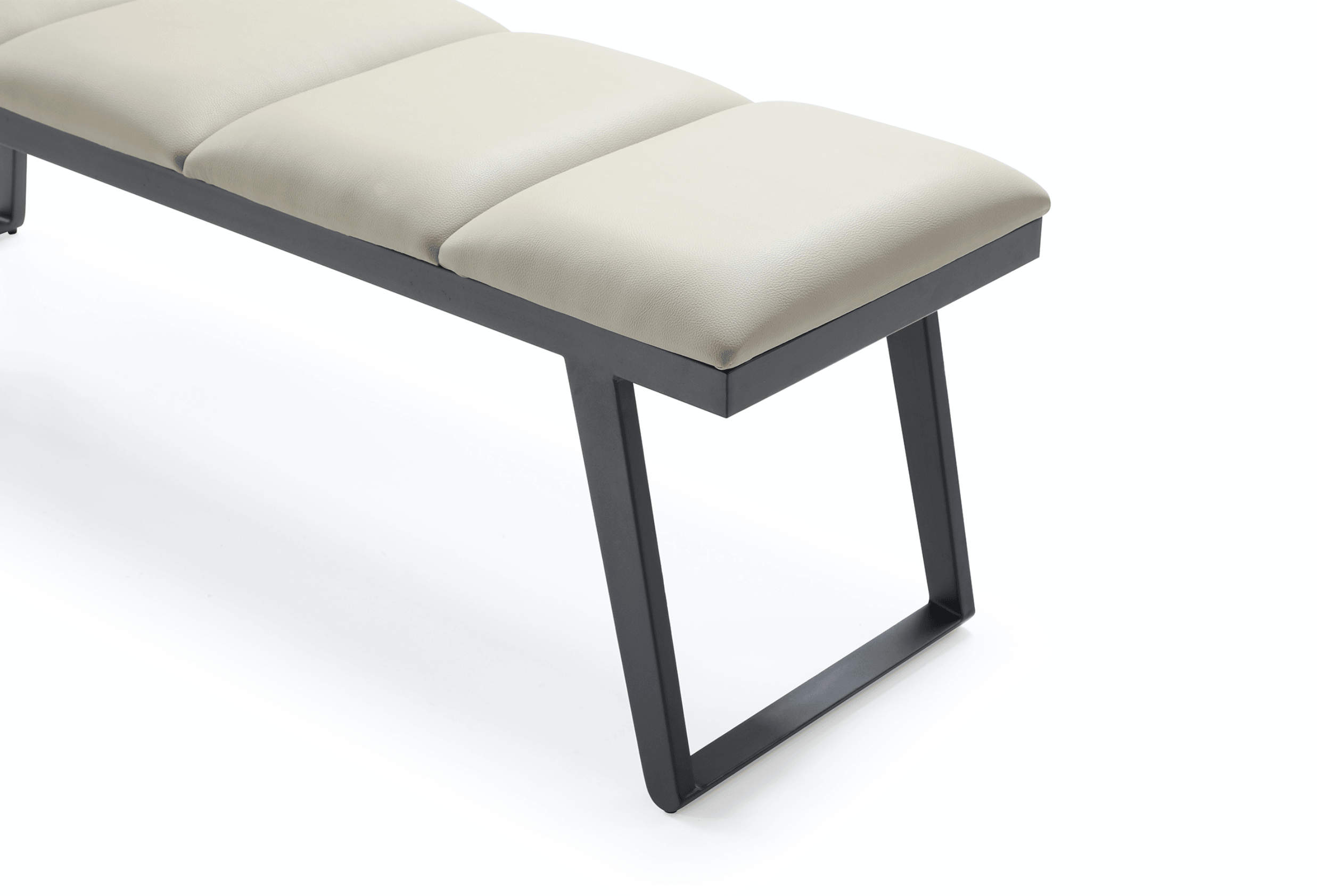 Nathan Bench in Dark Gray - Euro Living Furniture