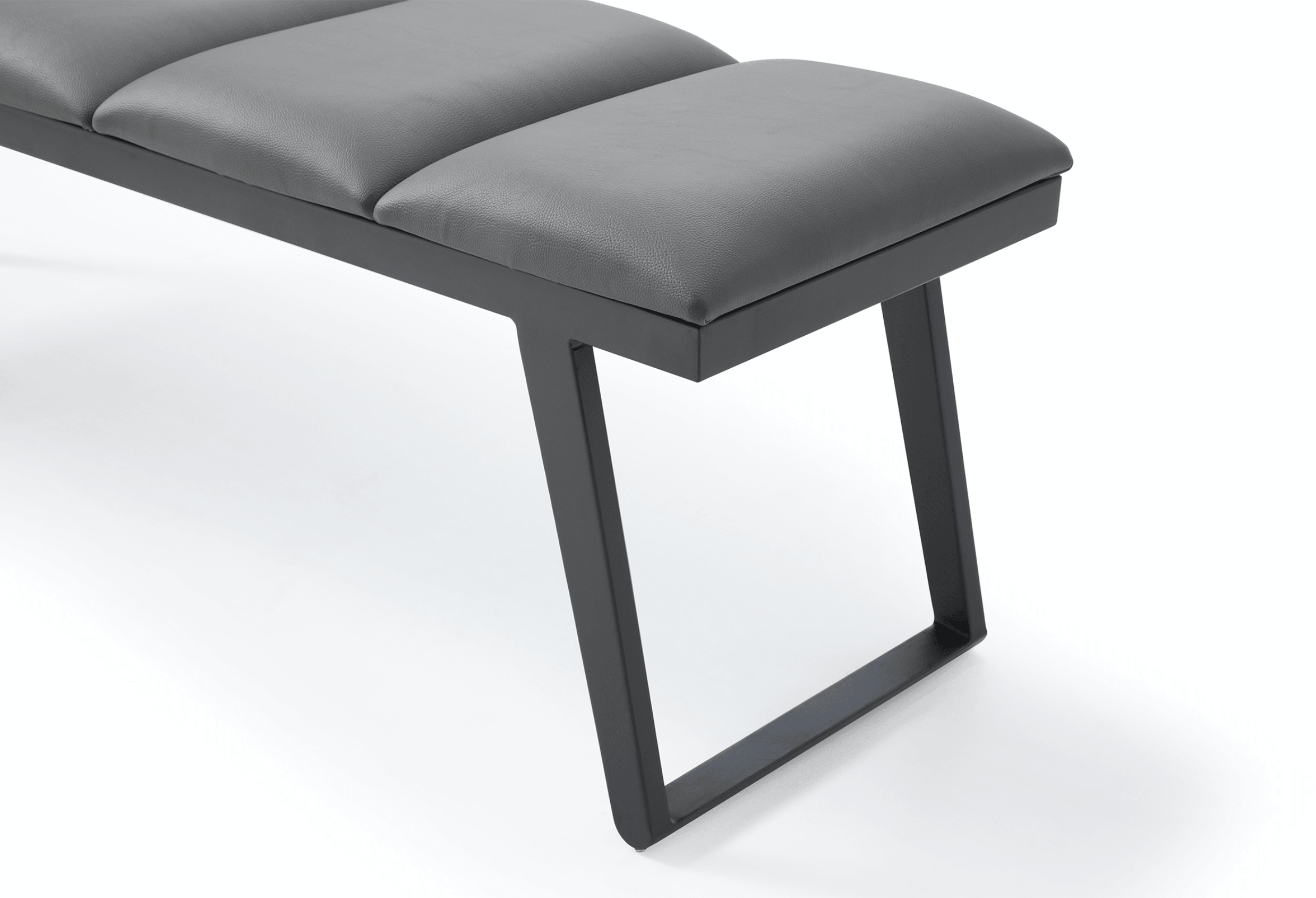 Nathan Bench in Dark Gray - Euro Living Furniture
