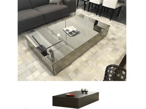 Cabrini smoked glass coffee table - Euro Living Furniture