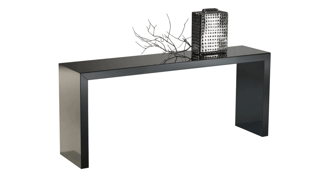 Cabrini smoked bronze  glass Console - Euro Living Furniture