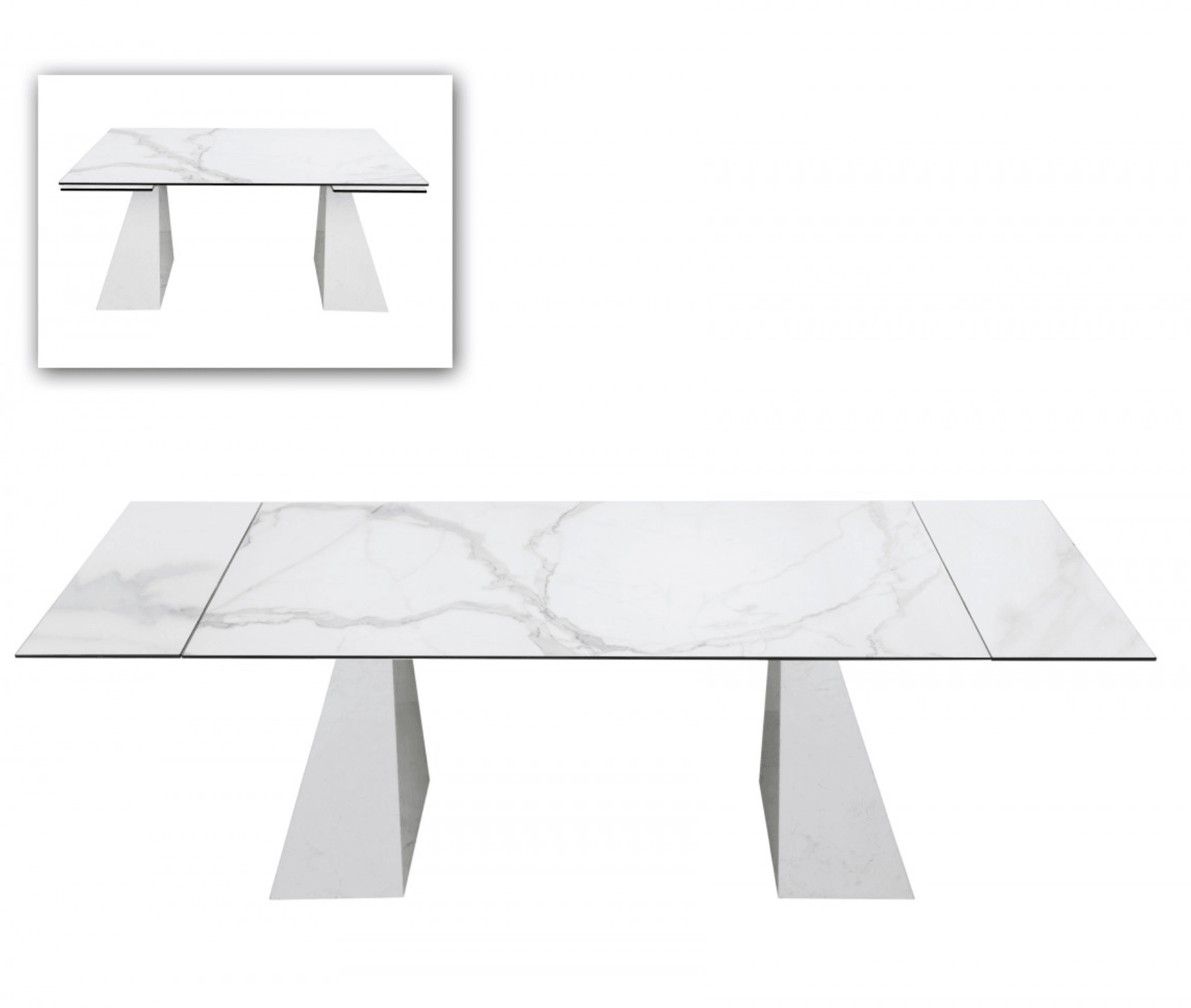 Philips Ceramic Extendable Dining Table  118" - Euro Living Furniture