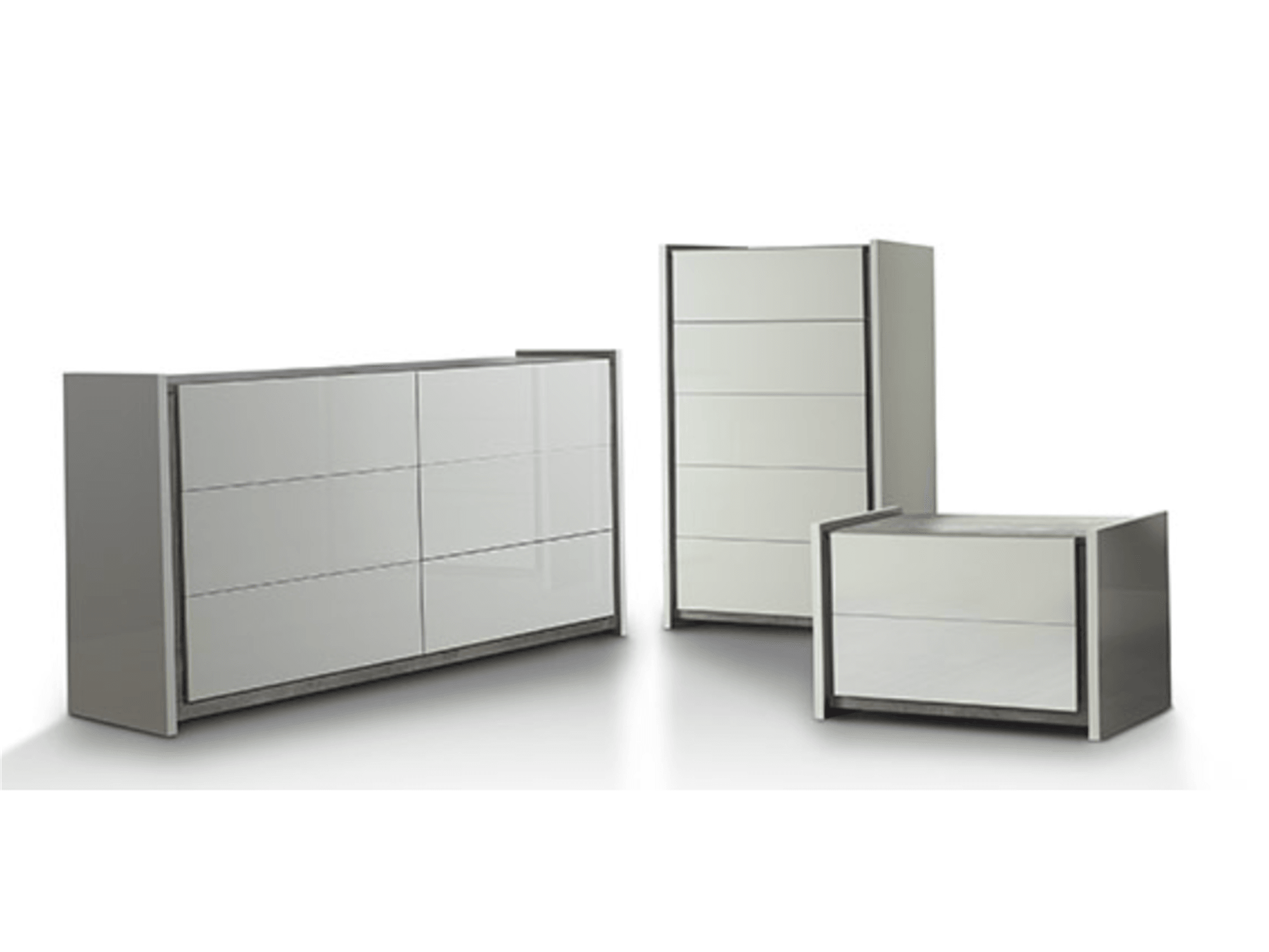 Valeria Nightstand Grey - Euro Living Furniture