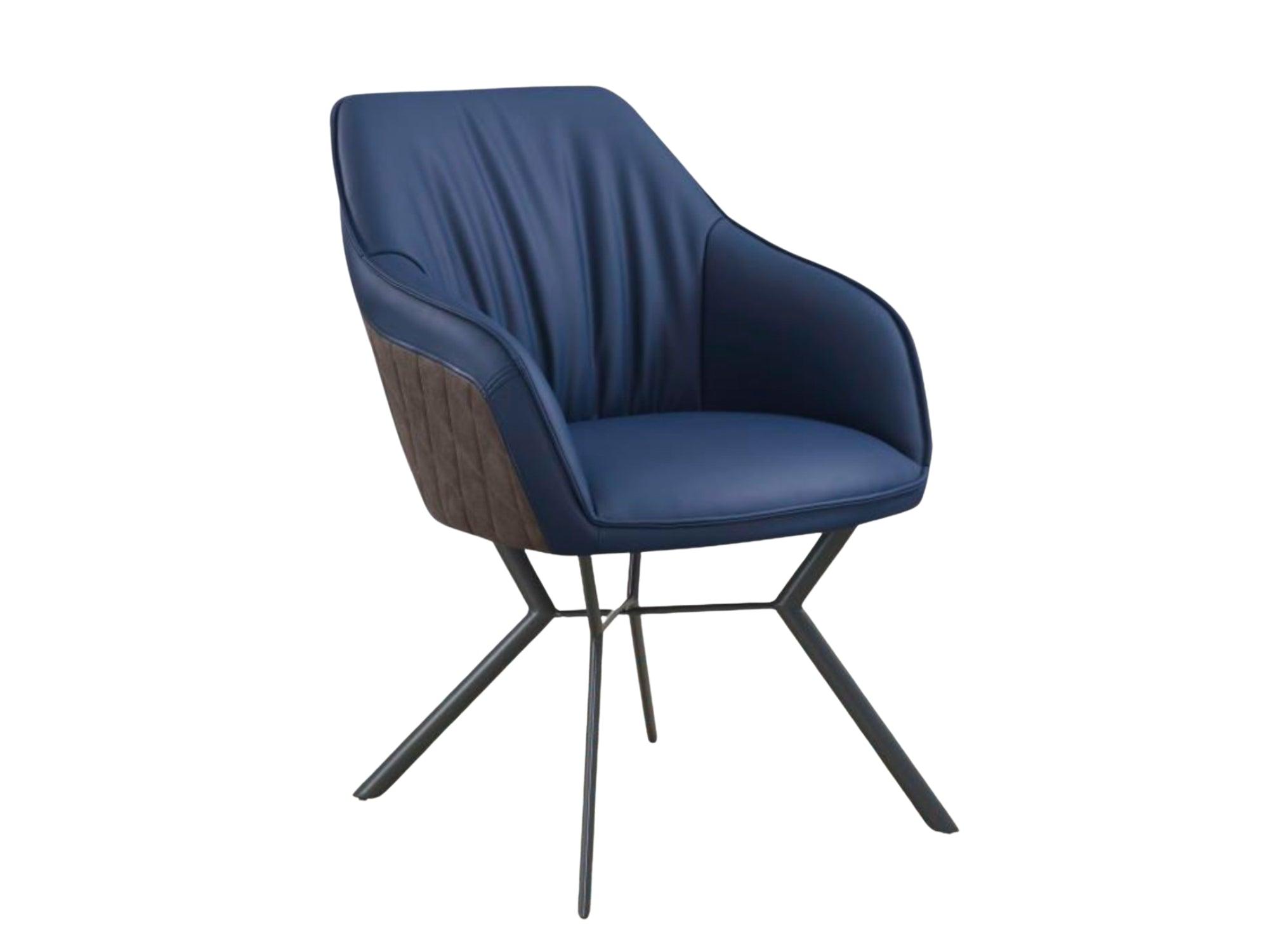 Ameri Dining Chair (Set of 2) Blue and Taupe - Euro Living Furniture