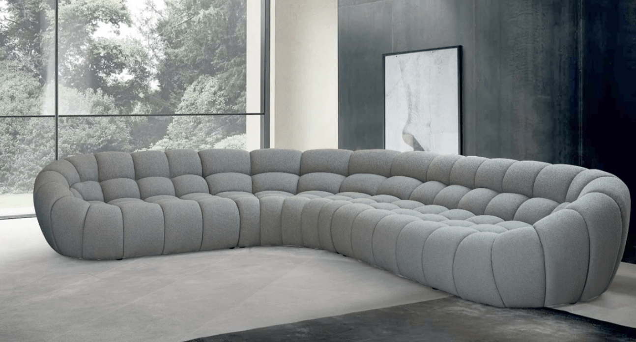 Luzmina Sectional Fabric 204in - Euro Living Furniture