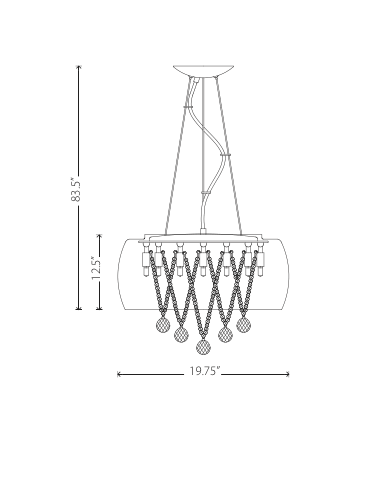 Water pendant lamp - Euro Living Furniture