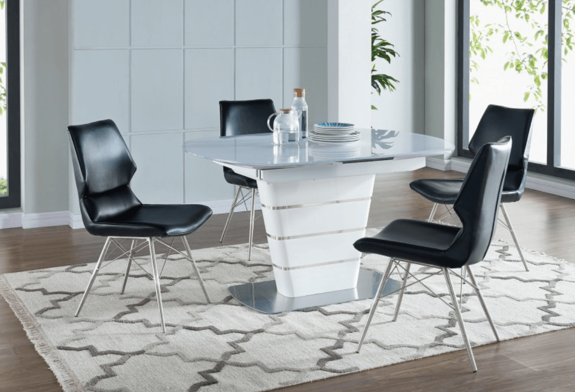Atlantis Dining Table in White - Euro Living Furniture