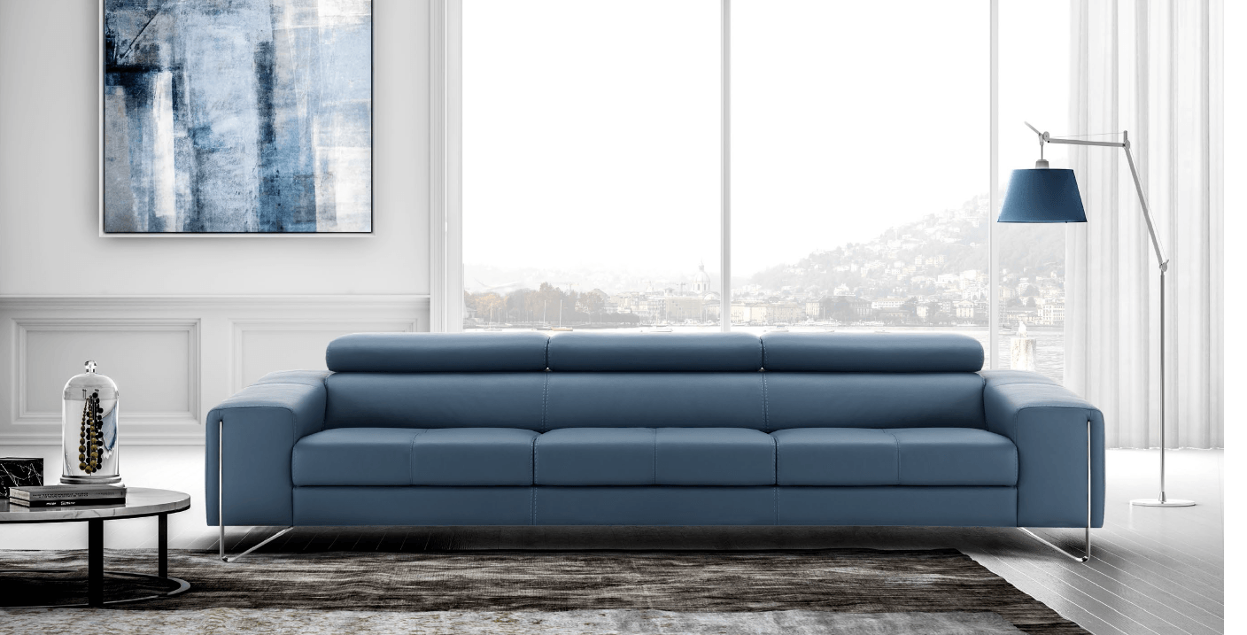 Versailles 117" Italian Leather Sofa - Euro Living Furniture