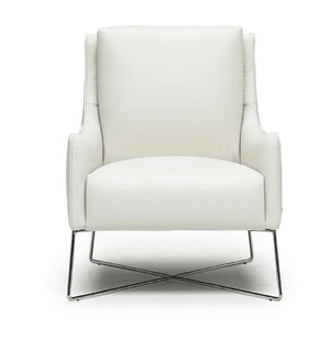 ROMINA Chair by NATUZZI - White Leather - Euro Living Furniture