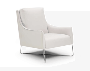 ROMINA Chair by NATUZZI - Taupe Leather - Euro Living Furniture