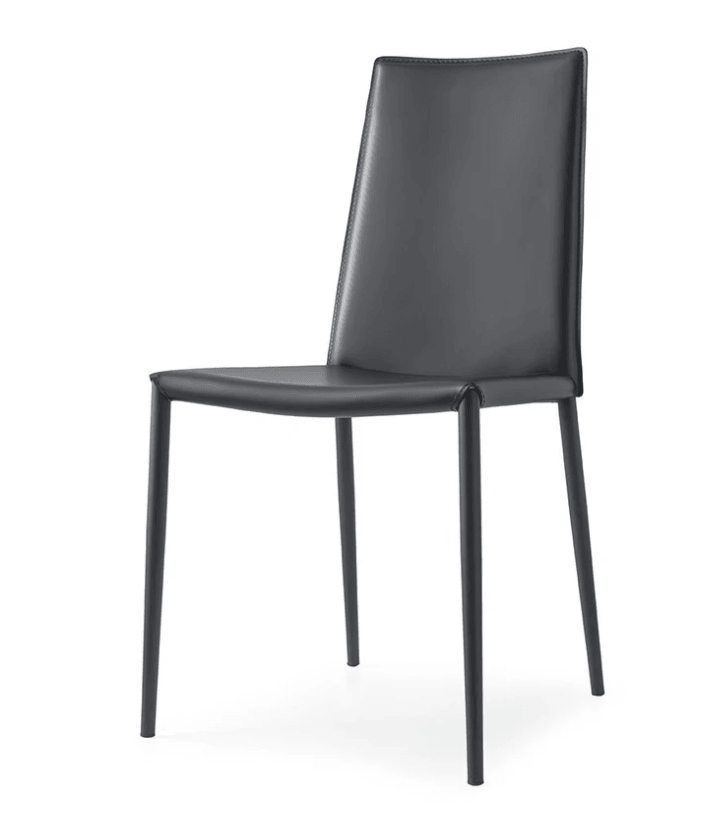 Boheme Leather Chair in Grey - Euro Living Furniture