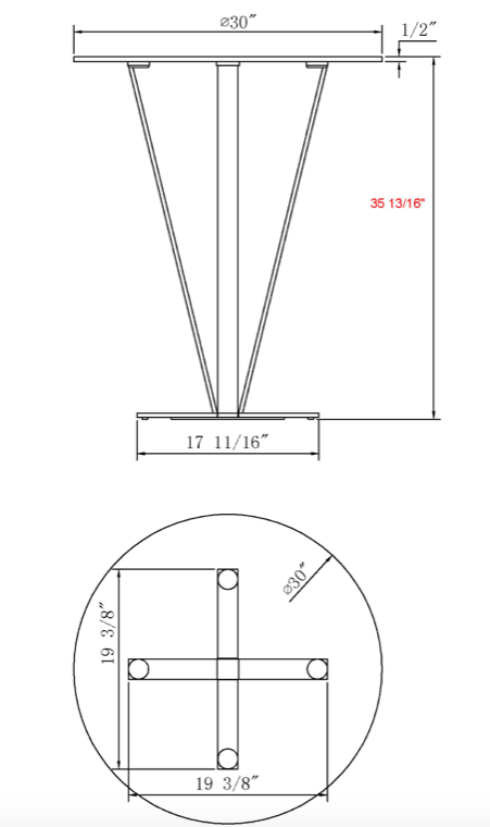Court Counter Table - Euro Living Furniture