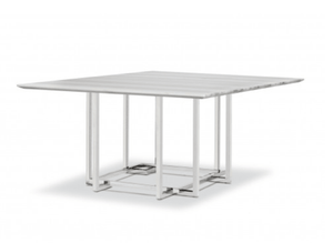 LIN SQUARED MARBLE DINING TABLE - Euro Living Furniture