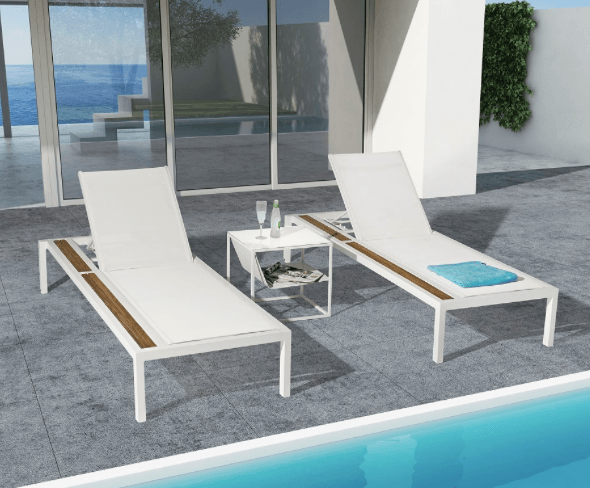 Polina outdoor chaise lounge - Euro Living Furniture
