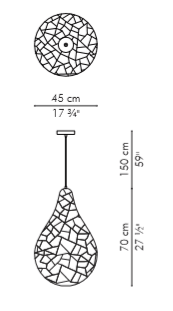 KRIS KROS HANGING LAMP - Euro Living Furniture