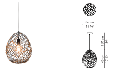 KRIS KROS HANGING LAMP - Euro Living Furniture