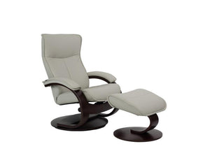 Senator C Leather Reclining Chair in Shadow Grey - Euro Living Furniture