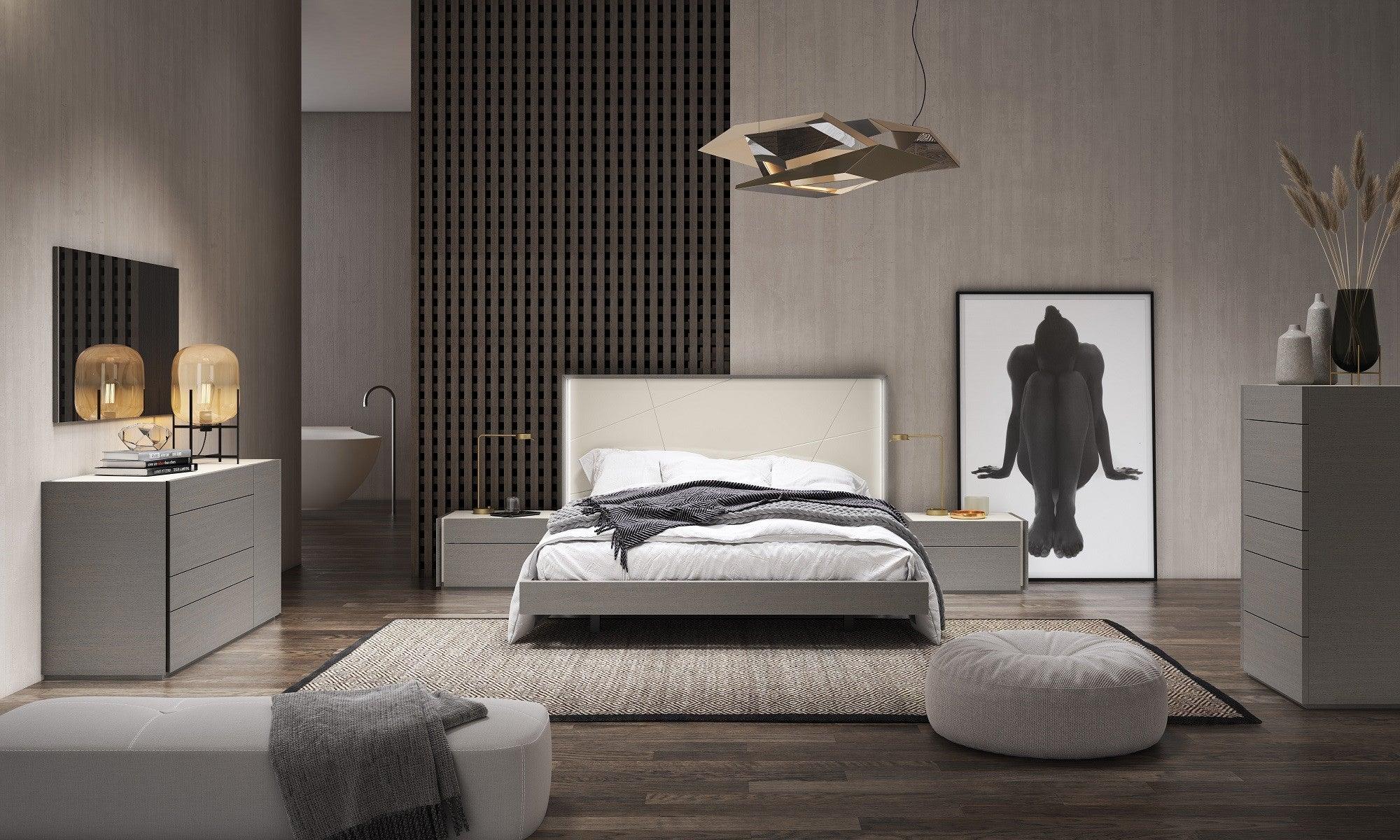 Stroll Premium Bedroom Set in Grey - Euro Living Furniture