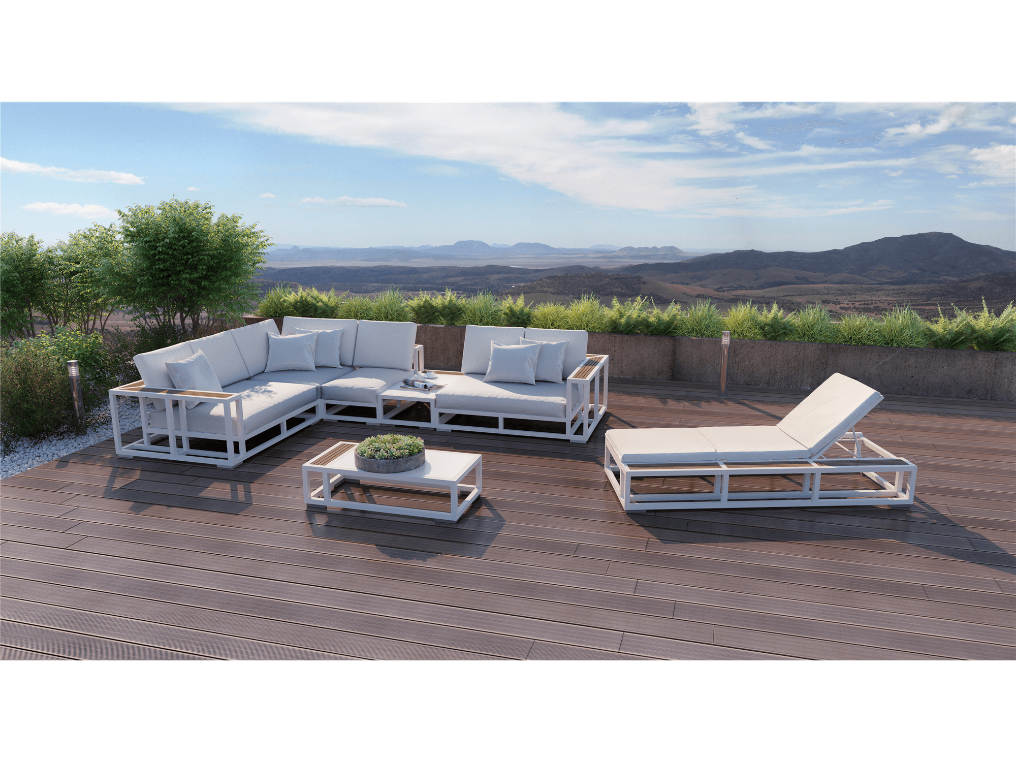 Delice Love seat in Griege - Euro Living Furniture