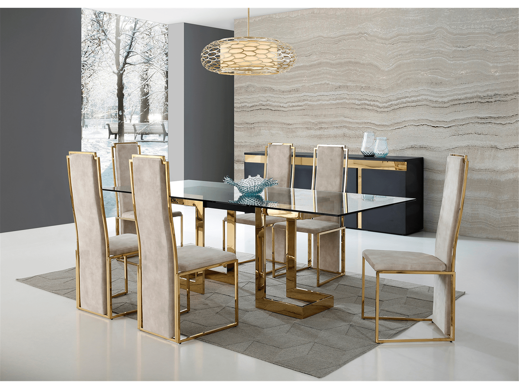 Liddy Dining Table - Euro Living Furniture