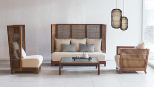 SUZY WONG LOVESEAT HIGH BACK - Euro Living Furniture
