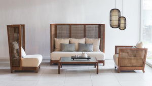 SUZY WONG EASY ARMCHAIR HIGH BACK - Euro Living Furniture