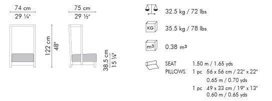 SUZY WONG EASY ARMCHAIR HIGH BACK - Euro Living Furniture