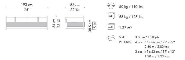 SUZY WONG SOFA LOW BACK - Euro Living Furniture